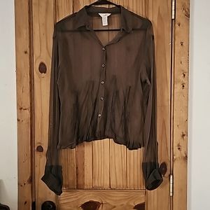 JJill sheer nylon blouse